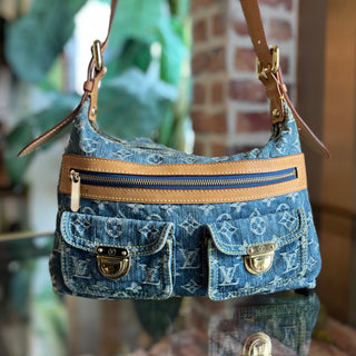 LOUIS VUITTON Baggy PM Monogram Denim Shoulder Bag