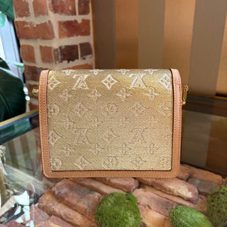 LOUIS VUITTON Metallic Gold Monogram Jacquard Mini Dauphine