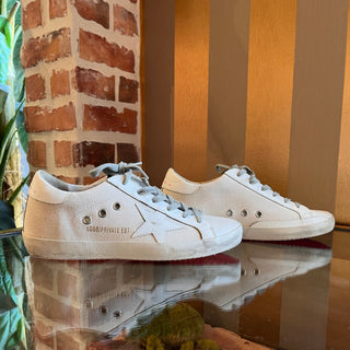 GOLDEN GOOSE Superstar Private Edt White/Pink Canvas Sneakers SZ 38 (US 8)
