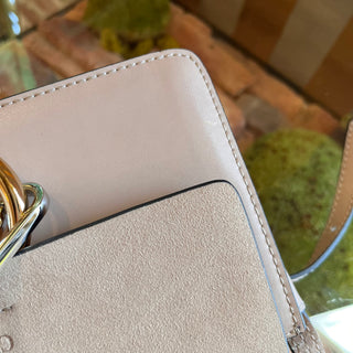 CHLOE Faye Beige Suede Shoulder Bag