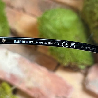 BURBERRY B4333-F Wide Black Acetate Cat Eye Sunglasses