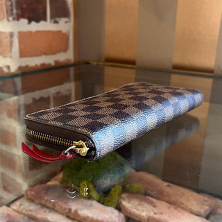 LOUIS VUITTON Clémence Coated Canvas Zippy Wallet