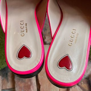 GUCCI Princetown Pink Calfskin Womens Slippers SZ36(6US)