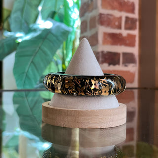 LOUIS VUITTON Black Resin Swarovski Inclusion WideBracelet