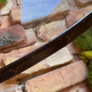 LOUIS VUITTON Brown Monogram Coated Canvas Belt 30/90