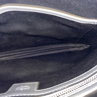 MCM Pouch Silver Visetos Canvas Zip Clutch