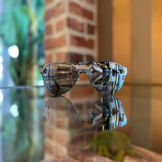 VERSACE MOD.2161 Silver Metal Aviator Sunglasses