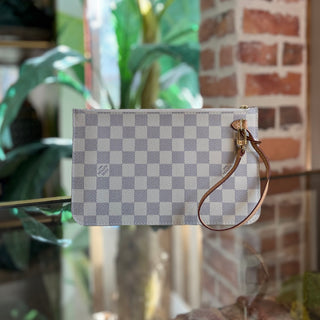 LOUIS VUITTON Neverfull Damier Azur Canvas Pochette