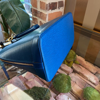 LOUIS VUITTON Toledo Blue Epi Leather Alma PM Bag