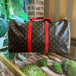 LOUIS VUITTON Keepall Bandouliere 50 Coquelicot Monogram