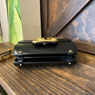 VALENTINO Stud Sign Small Black Leather Crossbody