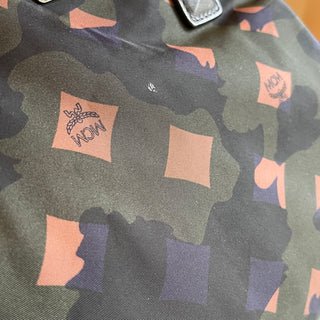 MCM Dieter Green Nylon Camo Tote Bag