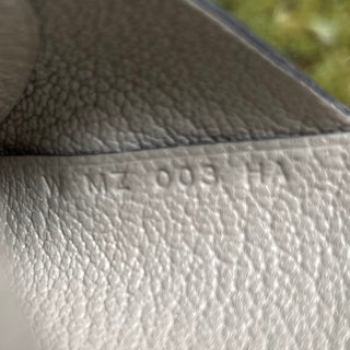 HERMES Calvi Beige Leather Card Case