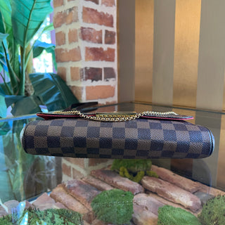 LOUIS VUITTON Favorite MM Damier Ebene Canvas Crossbody Bag