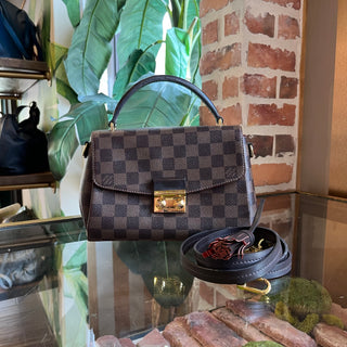 LOUIS VUITTON Croisette Brown Damier Ebene Top Handle Bag