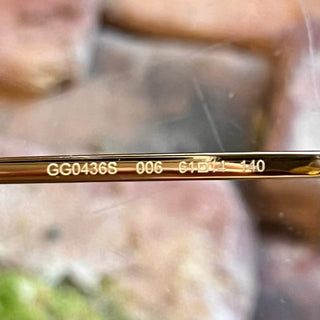 GUCCI GG0436S Gold Tone Metal Square Sunnies