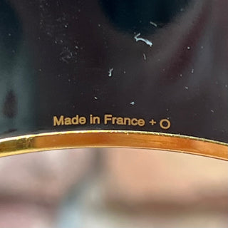 HERMES Extra Wide Gold Tone Rim Balcons Du Guadalquivir Bangle