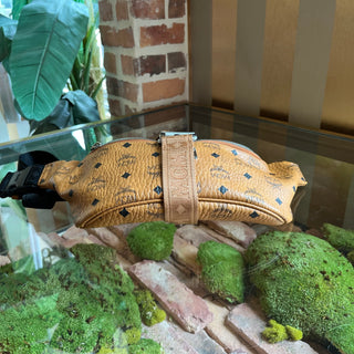 MCM Tan Visetos Monogram Canvas Belt Bag