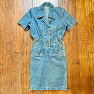 FENDI Jean Vintage Denim Dress Sz 46