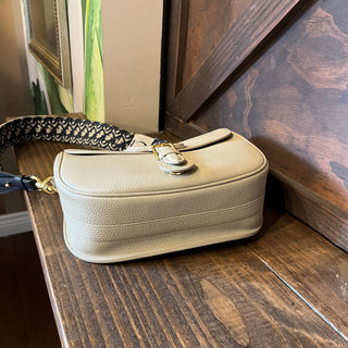 CHRISTIAN DIOR Bobby Dior Large Rope Beige Grained Calfskin Shoulder Bag