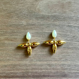 LOUIS VUITTON Louisette By Night Gold-Tone Metal Earrings