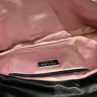 PRADA Black Raso Silk Clutch