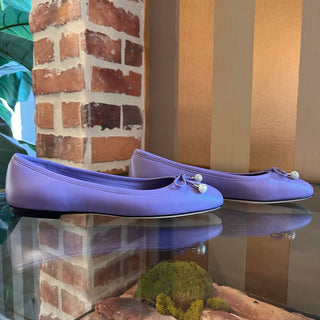JIMMY CHOO Purple Leather Elme Flats SZ 35 (US 5)