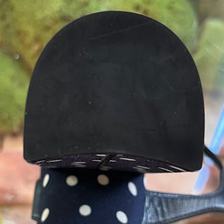 SAINT LAURENT Navy Blue Canvas Polka Dot Bianca Platform Sandals SZ 38 (US 8)