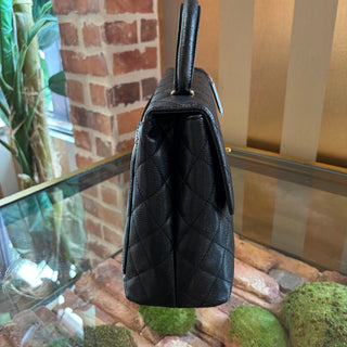 CHANEL Black Caviar Kelly Handle Bag