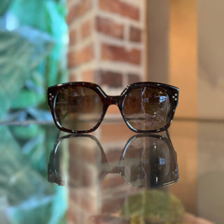 CELINE CI40168I 54F Tortoise Shell Acetate Square Sunglasses