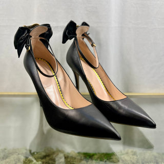 GUCCI Queen Margaret 41 Black Nappa Pumps