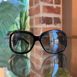 BURBERRY B4035 Black Acetate Wrap Sunglasses