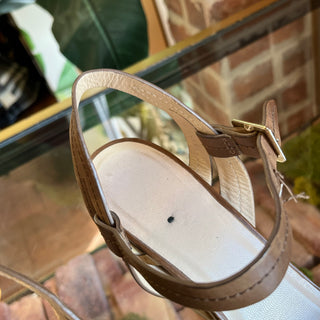 JIMMY CHOO Brown Leather Buckle Sandals SZ38(8US)