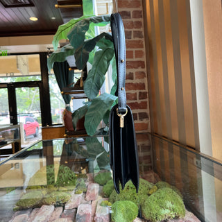 LOUIS VUITTON Friedland Pochette Black Blue Epi Leather Shoulder Bag