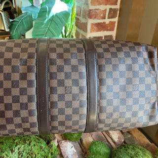 LOUIS VUITTON Keepall Bandoulière 45 Damier Ebene Canvas Weekend Bag