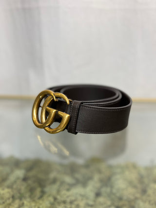 GUCCI GG Marmont Brown Leather Belt 100/40