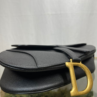 DIOR Leather Saddle Bag Black