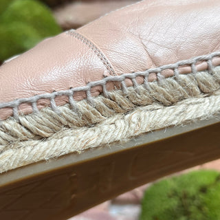 CHANEL CC Nude Lambskin Espadrilles SZ 41 (US 11)