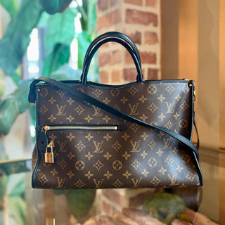 LOUIS VUITTON Popincourt MM Noir Monogram Canvas Tote