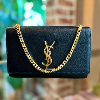 SAINT LAURENT Kate Small Grain De Poudre Shoulder Bag