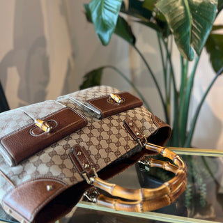 GUCCI GG Canvas Top Handle Bag