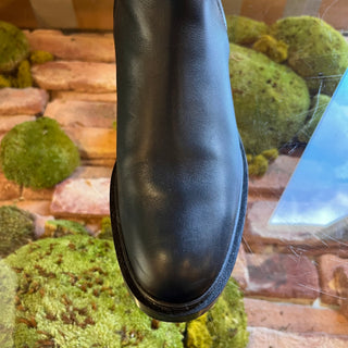 HERMES Black Leather Calfskin Harper Boots SZ 37 (US 7)