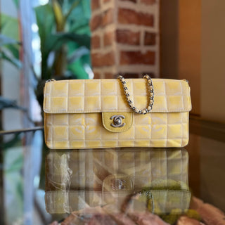 CHANEL Travel Line Yellow East West Nylon Shoulder Bag