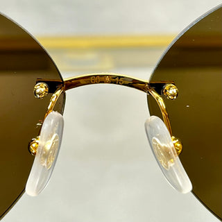 CARTIER Panthere CT0269S 003 COL3 Red Gold Rimless Cat-Eye Sugnlasses