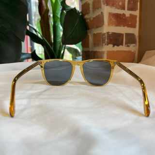 CELINE CL401381 Transparent Gold Square Acetate Sunglasses TS3486