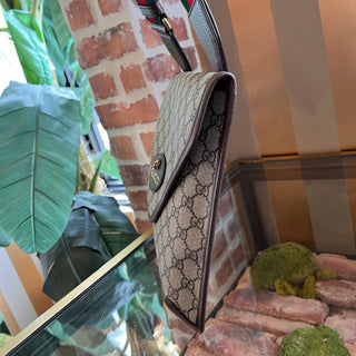 GUCCI Neo Vintage Medium GG Supreme Monogram Web Flap Crossbody