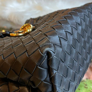 BOTTEGA VENETA Andiamo Small Black Leather Tote Bag