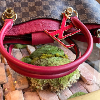 LOUIS VUITTON Riverside Lie De Vin Damier Canvas Tote Bag