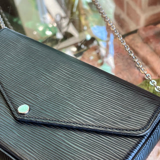 LOUIS VUITTON Felicie Pochette Black Epi Leather Crossbody
