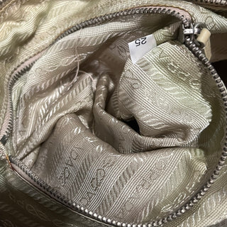 PRADA Beige Tessuto Double Pocket Shoulder Bag